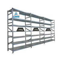 FACHBODENREGAL Proximo Stecksystem 250x450x60cm 7 Ebenen Beidseitig nutzbar Verzinkt - Silberfarben, Metall (450/250/60cm) - PROREGAL