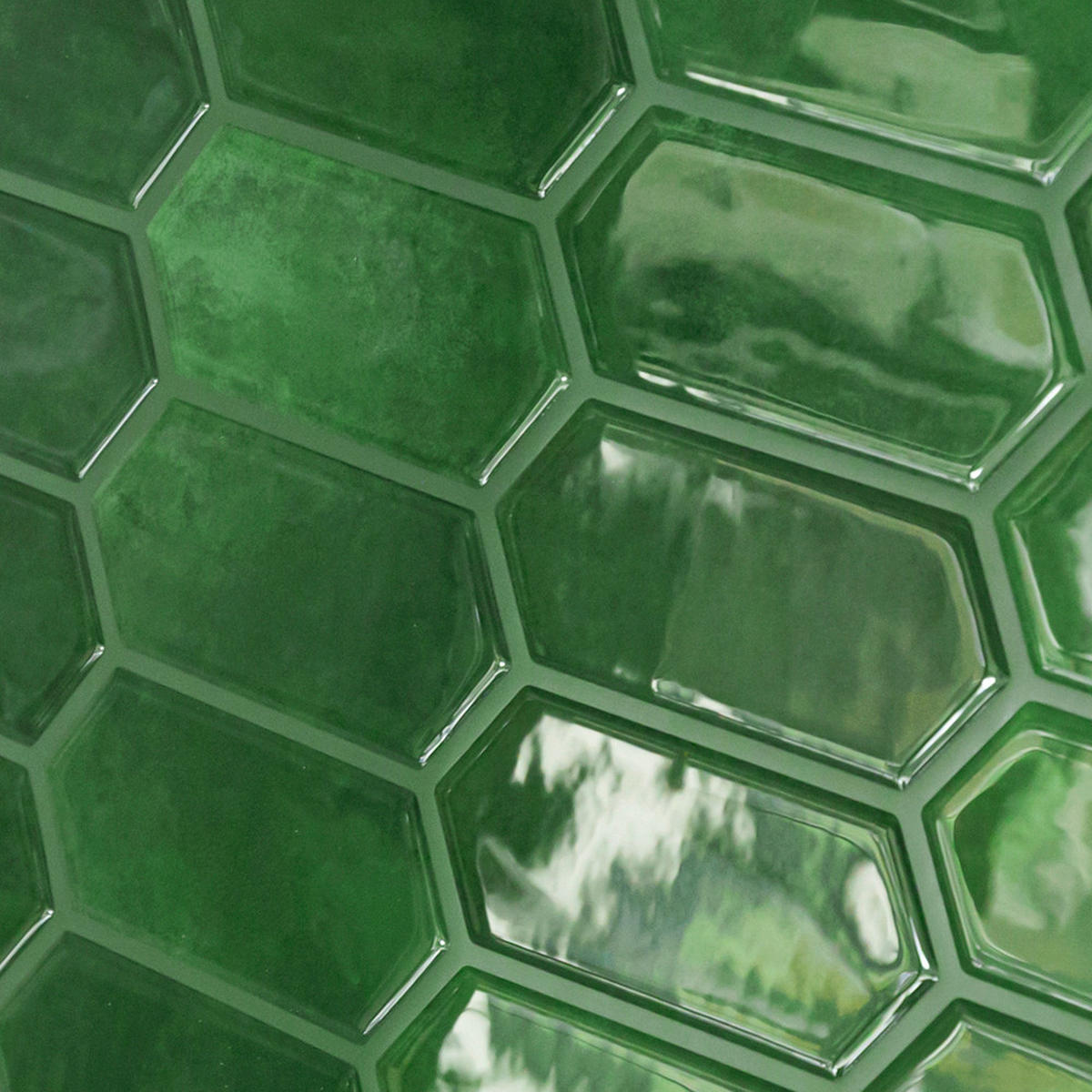 FLIESENAUFKLEBER 1 Stück 30,5 x 30,5 cm Selbstklebende Fliesen - Pera Verde - Grün, Kunststoff (30.5/0.12/30.5cm) - Mazovia