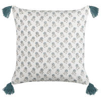 DEKOKISSEN Weiß 45/45 cm Cornus - Weiß, Naturmaterialien/Textil (45/45cm) - Beliani