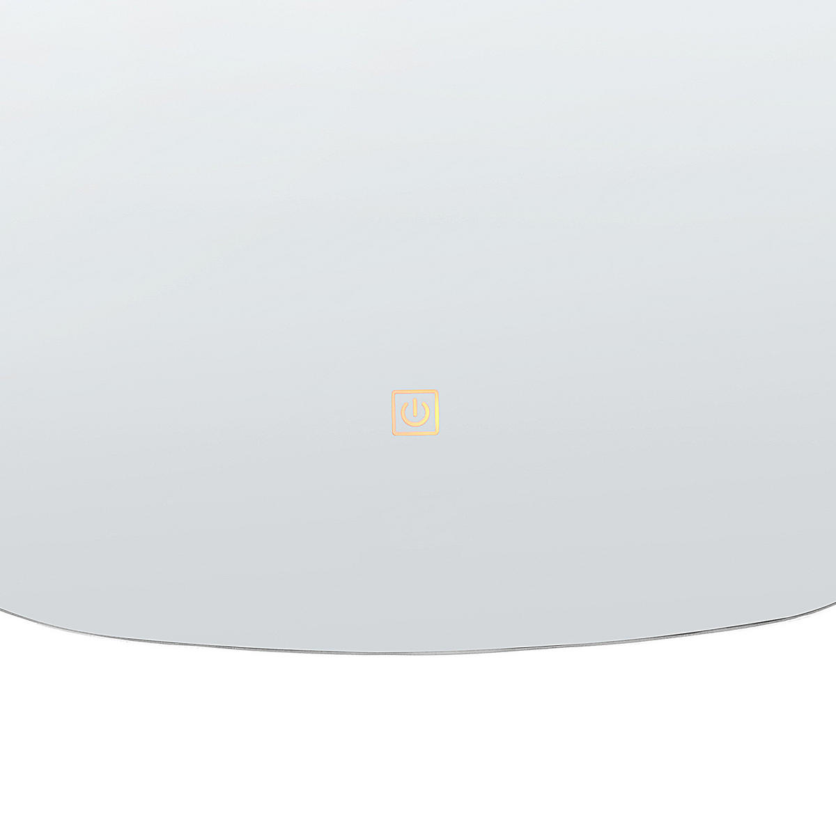 OVALER LED-Wandspiegel 78 cm Silber Bergerac - Silberfarben, Glas (78/3/58cm) - Beliani
