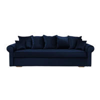 SCHLAFSOFA VIVIA, Sofa mit Schlaffunktion und Bettkasten, Farbe: Blau, Veloursstoff - Blau, Textil (237/100/85cm) - Sepro Meble