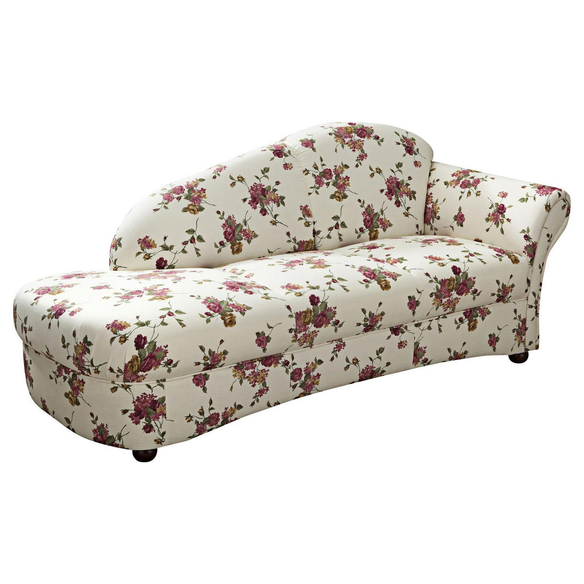 RECAMIERE Armlehne rechts Kama Bezug Flachgewebe Buche nussbaum dunkel / beige - Weiß, Kunststoff (191/83/81cm) - 58aufmkessel