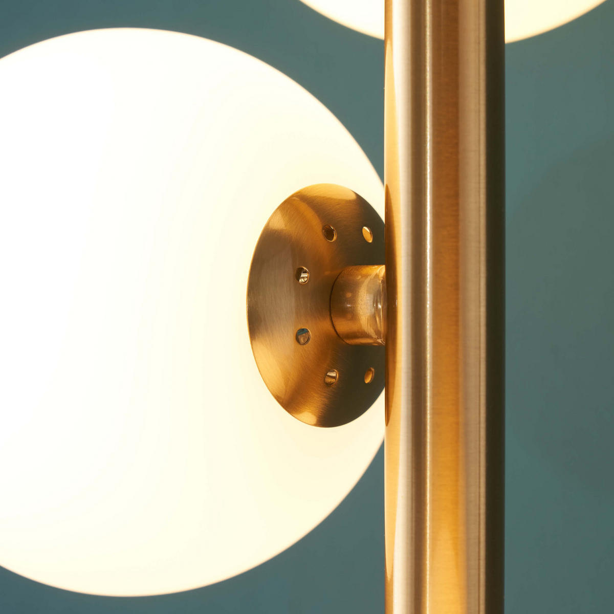 HÄNGELEUCHTE Marbella, Weiß und Gold, 60cm - Goldfarben, Glas (28/28/60cm) - KOSILUM