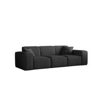 SOFA Celes Premium 3-sitzer Ascot Bukla - Schwarz, Holzwerkstoff/Textil (225/73/88cm) - Fun Möbel
