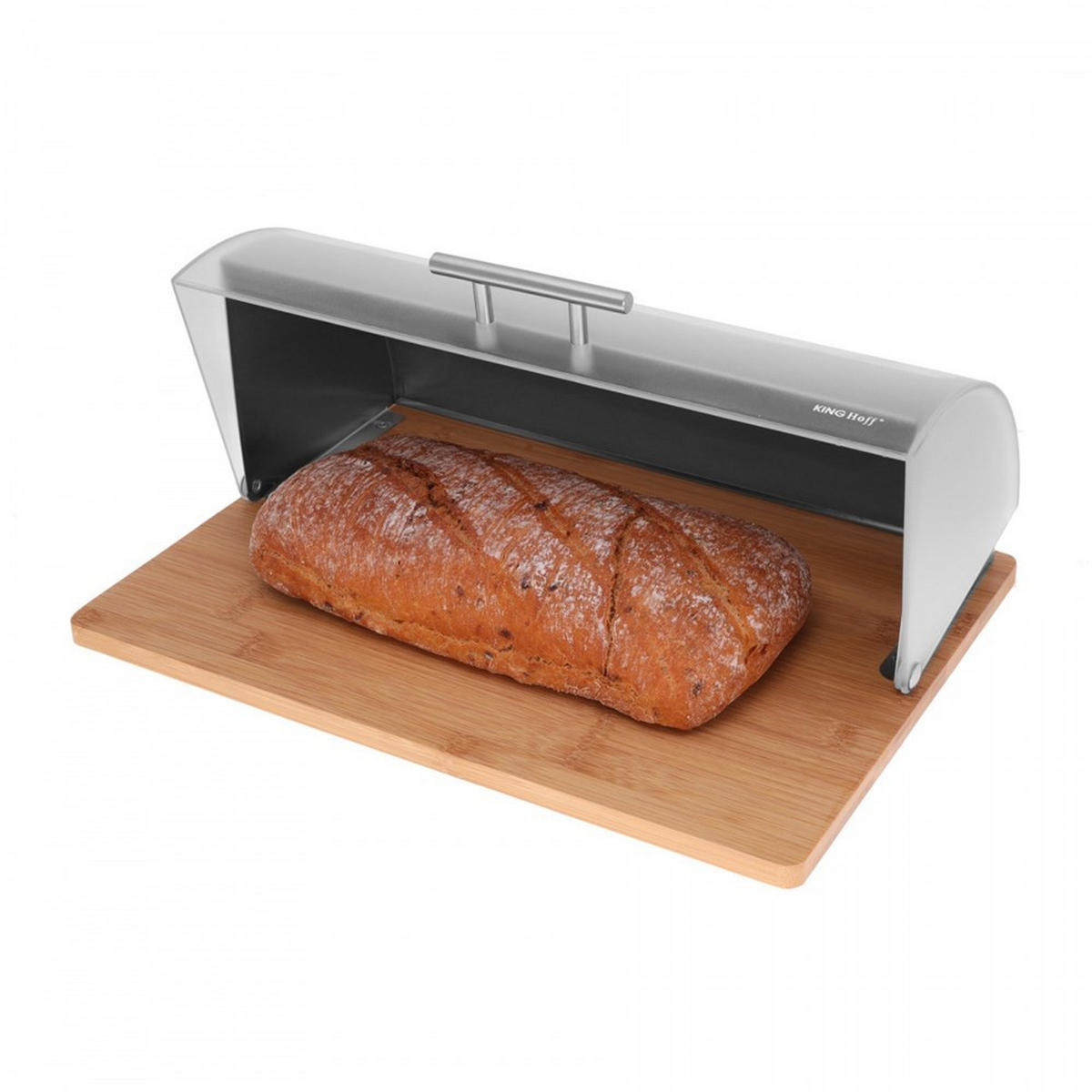 BROTKASTEN Silber 38/28/15 cm KH3210 - Silberfarben, Kunststoff (28/15/38cm) - Kinghoff 
