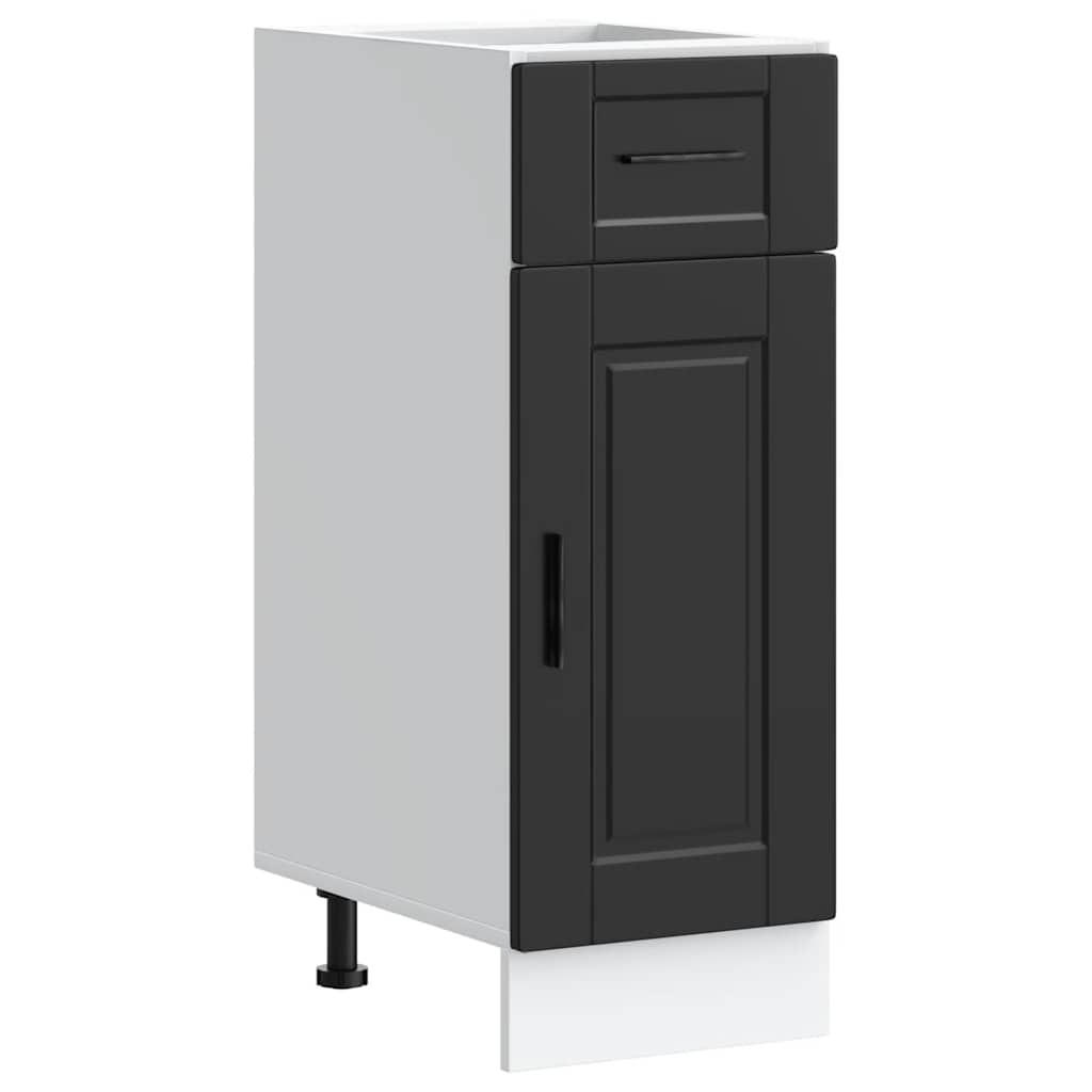 KÜCHENUNTERSCHRANK Porto Schwarz Holzwerkstoff - Schwarz, Holzwerkstoff (46/81.5/30cm) - vidaXL