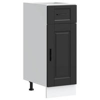 KÜCHENUNTERSCHRANK Porto Schwarz Holzwerkstoff - Schwarz, Holzwerkstoff (46/81.5/30cm) - vidaXL