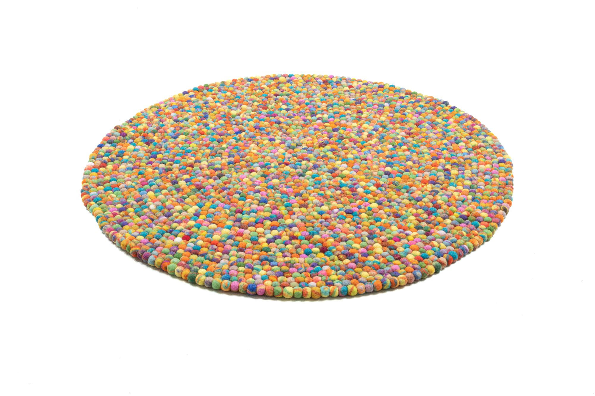 FILZTEPPICH Felty 120x120 cm - Multicolor, Textil (120/120cm) - THEKO