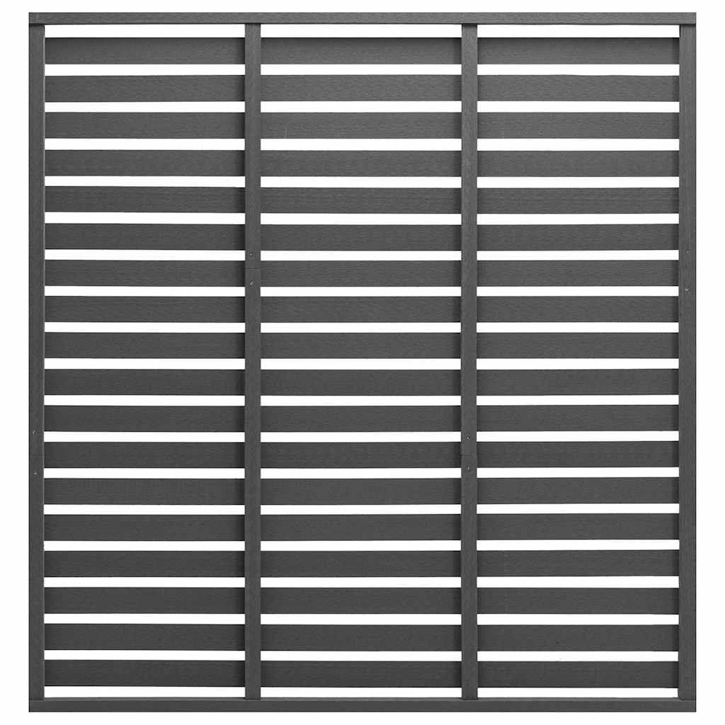 ZAUNELEMENT Wpc 180/180 Cm Grau - Grau, Holzwerkstoff (4/180cm) - vidaXL