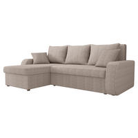 ECKSOFA Kris Cord - Schwarz/Sahara, Holz/Kunststoff (238/147cm) - MIRJAN24