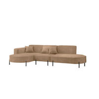 ECKSOFA Valencia - Braun, Holzwerkstoff/Textil (321/165cm) - Fun Möbel