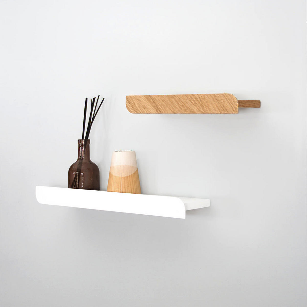 WANDREGAL Cielo groß - Weiß, Holz (74/5/11cm) - Woodendot