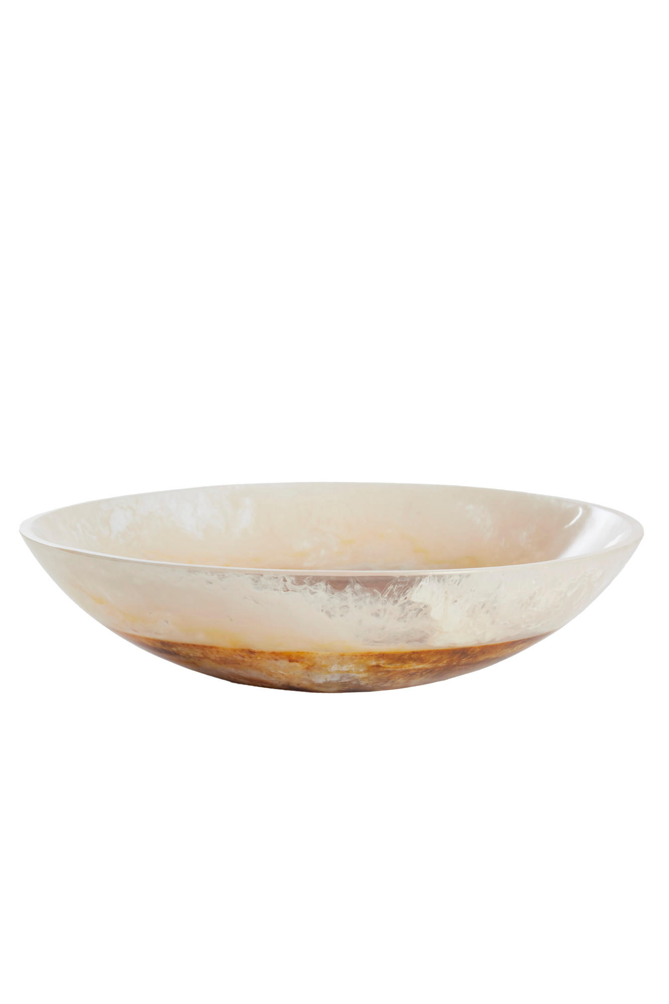 SCHALE Binanga Weiß Ø34/7,5 cm - Dunkelorange/Weiß, Kunststoff (34/7.5cm) - Light & Living