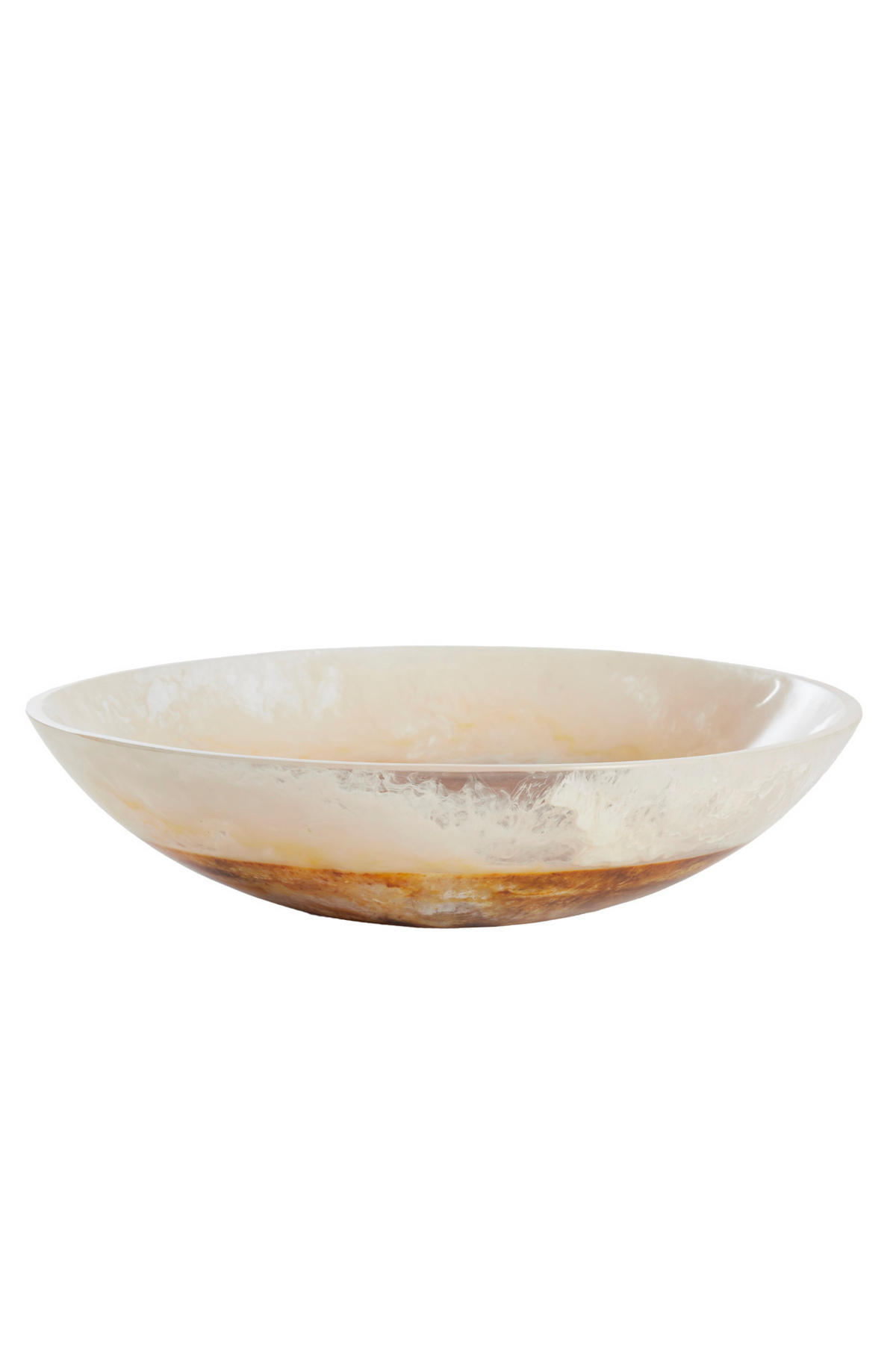 SCHALE Binanga Weiß Ø34/7,5 cm - Dunkelorange/Weiß, Kunststoff (34/7.5cm) - Light & Living