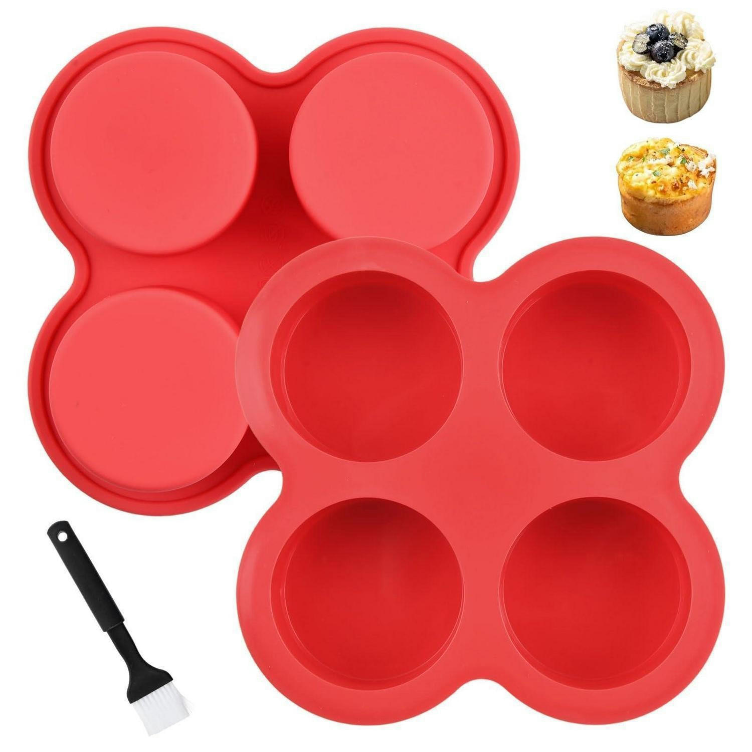 MUFFINFORM Set mit Backpinsel Rot - Rot, Kunststoff (13.5/2.5/13.5cm)