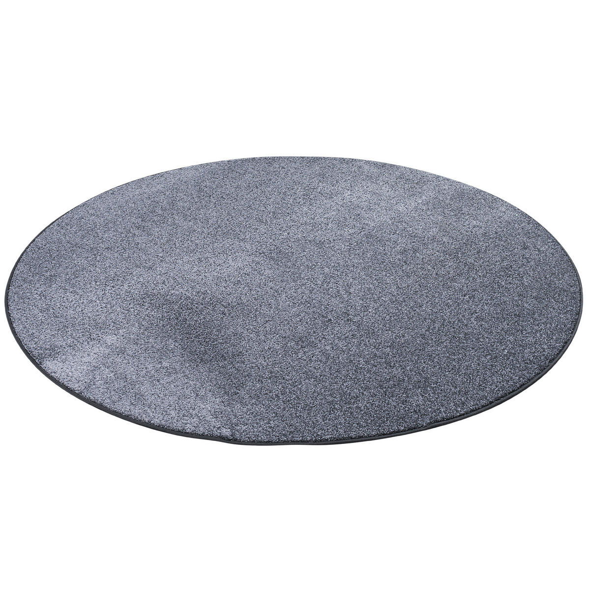 LUXUS SOFT VELOURS TEPPICH SHINE RUND - Anthrazit, Textil (160/160cm) - Snapstyle