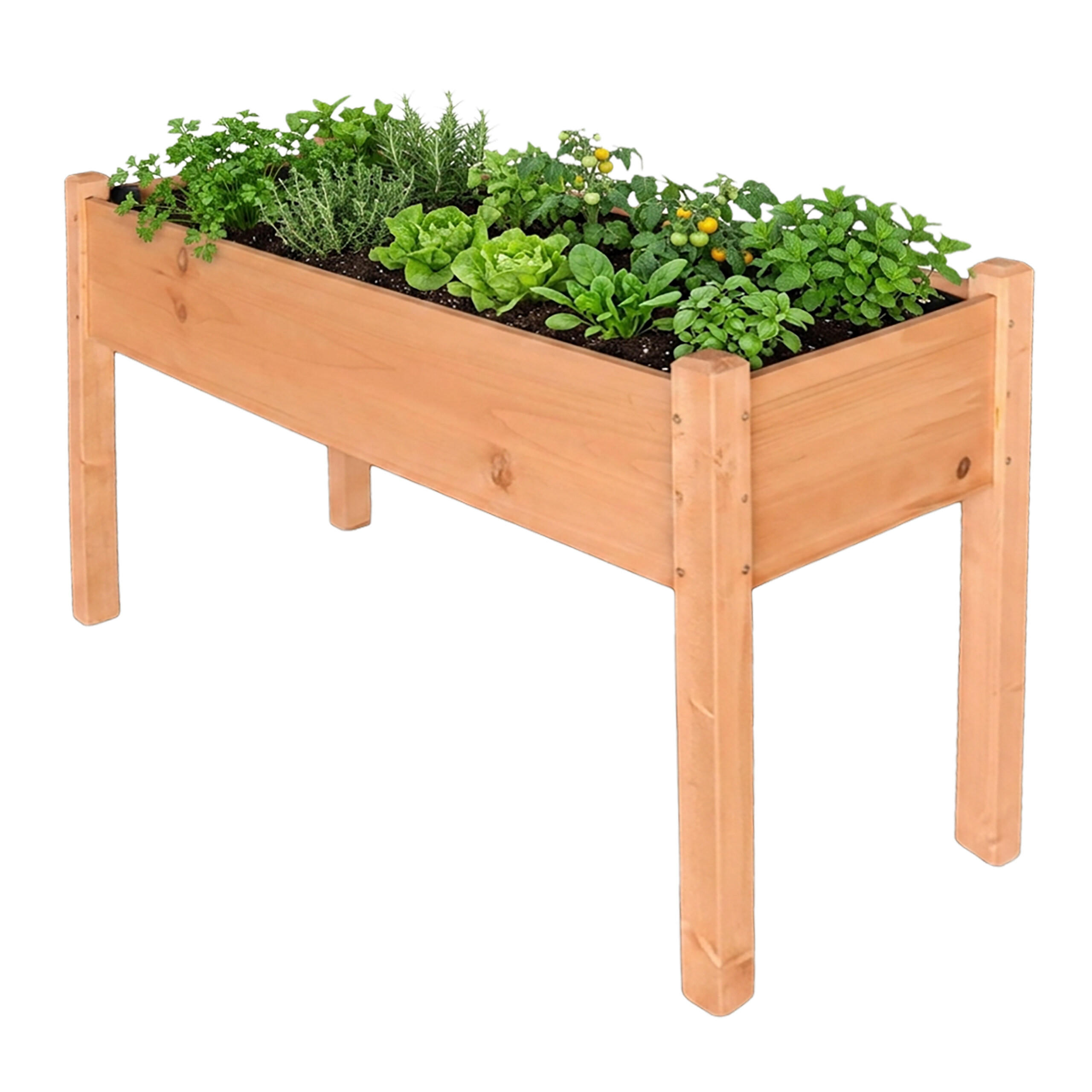 HOCHBEET - Orange, Holz (127/76/46cm) - Relaxdays