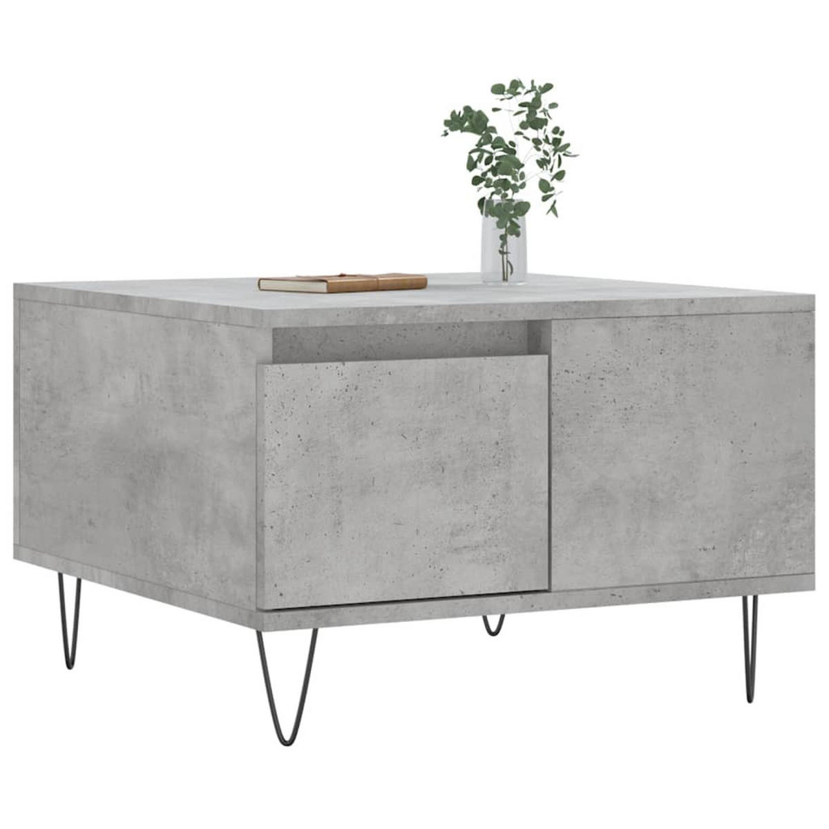 COUCHTISCH Betongrau 55x55x36,5 cm Holzwerkstoff - Grau, Holzwerkstoff (55/55/36.5cm) - furnicato