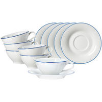 TEETASSEN MIT UNTERTASSEN Ostfriese Blau 100 ml 6er Set - Blau, Keramik (100L) - Ritzenhoff Breker