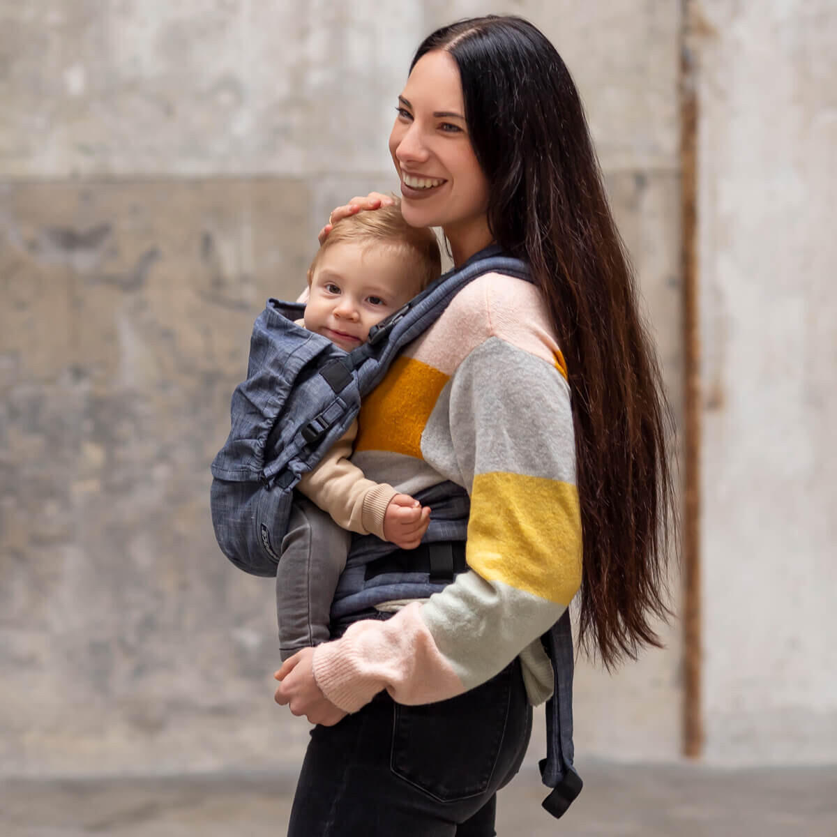 BABYTRAGE Nabaca Basic-Set - Blaugrau, Textil (26.5/7.2/38.5cm) - Hoppediz