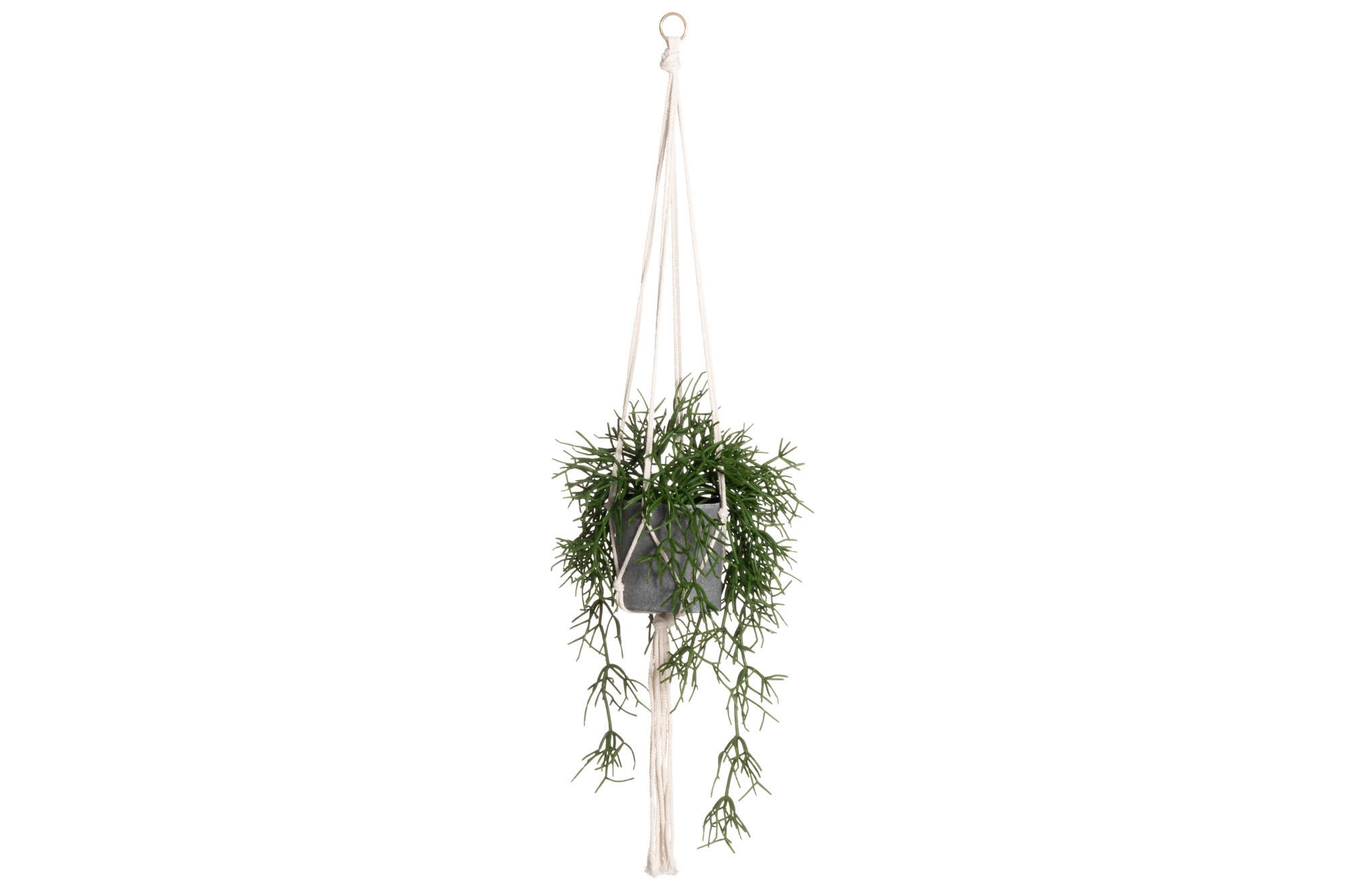 BLUMENTOPFAUFHÄNGER Baumwolle 105 cm - Weiß, Naturmaterialien (4/105cm)