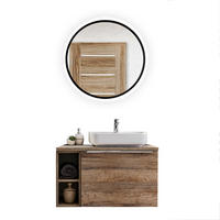 BADMÖBEL-SET 5-TLG. Puebla-56 - Braun, Holzwerkstoff (80/200/46cm) - Lomado