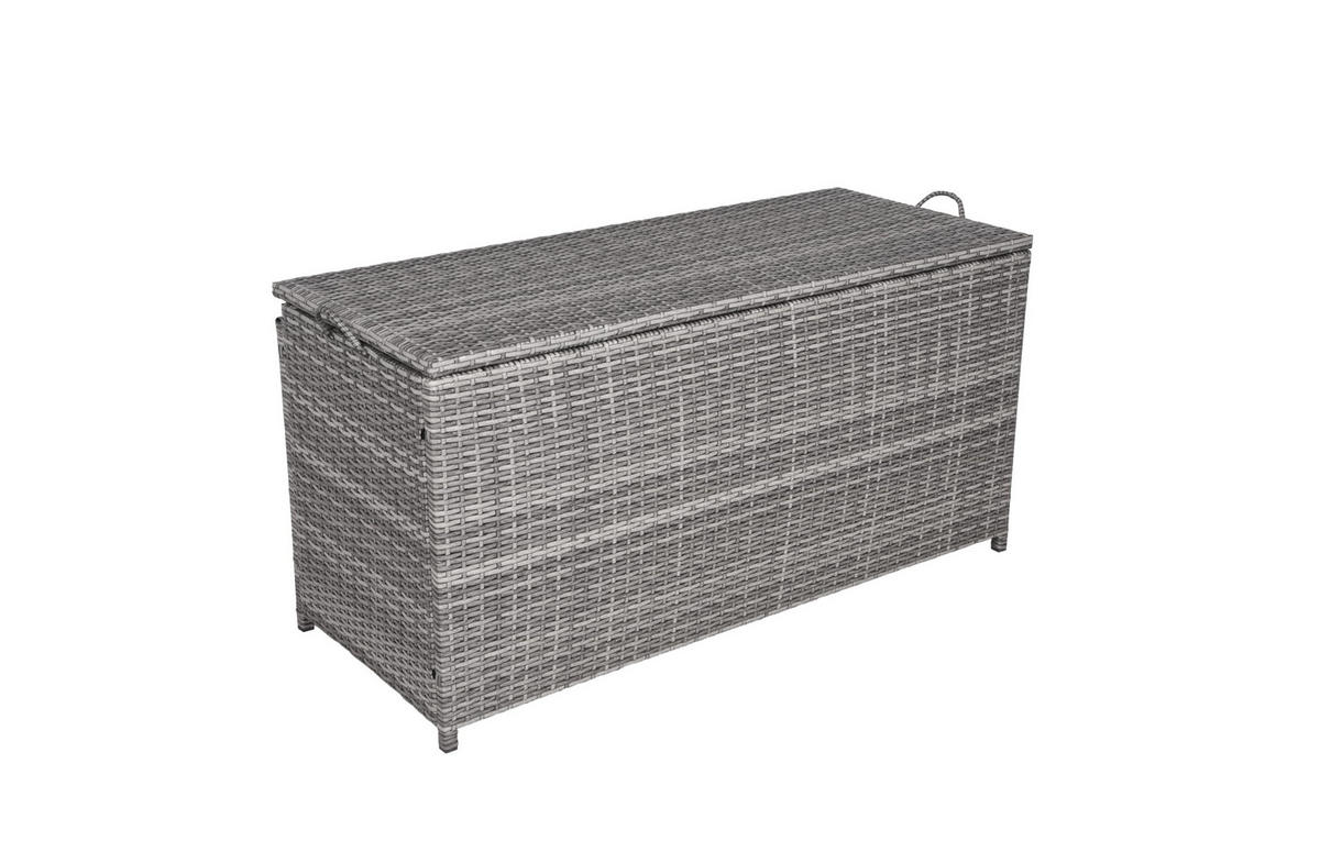 AUFLAGENBOX Vera Grau Polyester Gartenbox Kissenbox Outdoor - Grau, Kunststoff (50/60/120cm) - DELUKE
