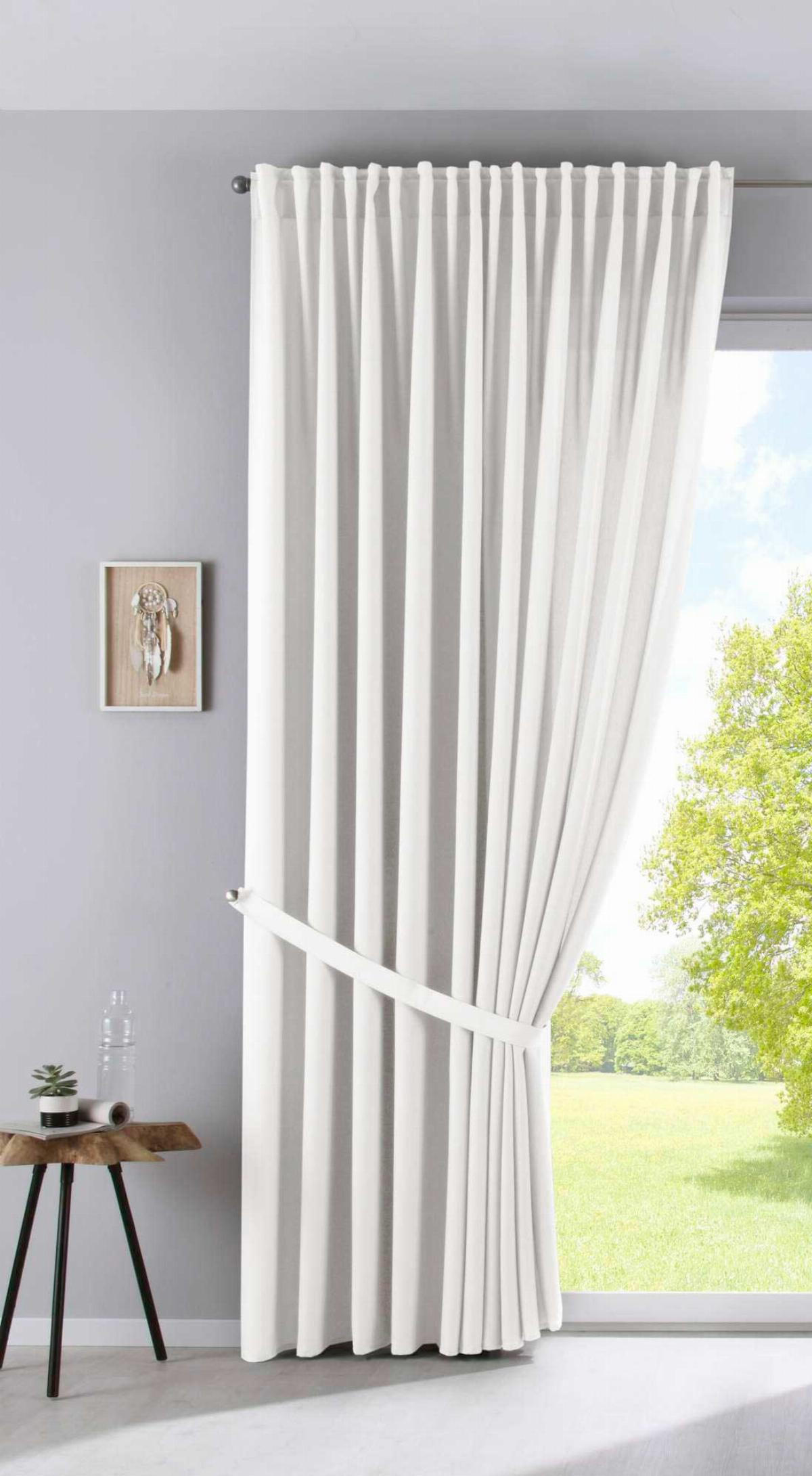 SCHLAUFENGARDINE »Palermo« HxB 250x300 cm Creme - Creme, Textil (300/250cm) - Gardinenbox