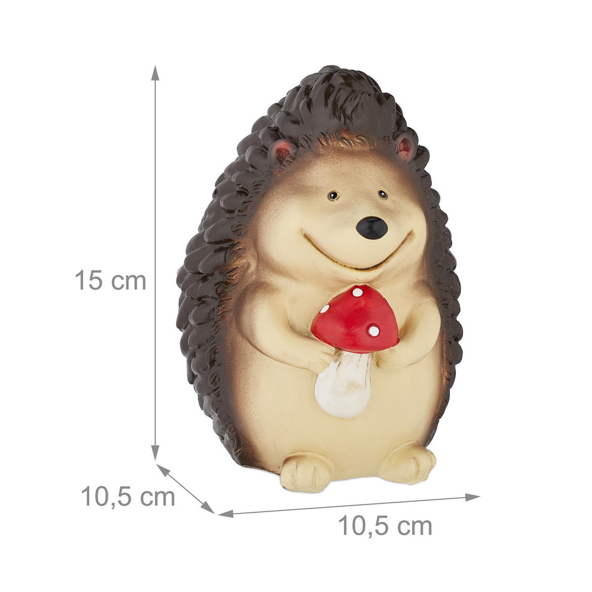 GARTENFIGUR - Multicolor, Kunststoff (10.5/15/10.5cm) - Relaxdays