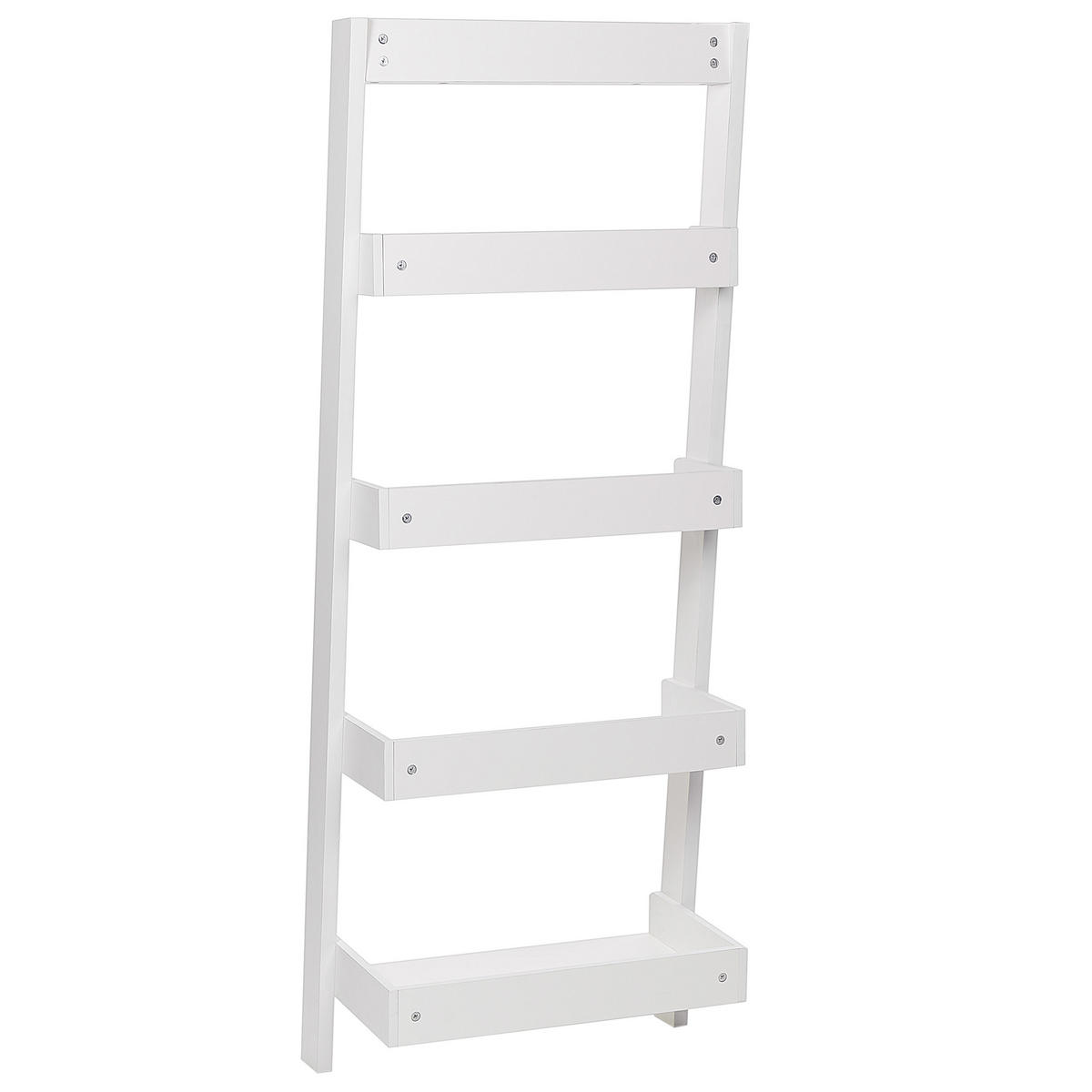 BÜCHERREGAL 5 Fächer Mobile Trio - Weiß, Holzwerkstoff (64/166/36cm) - Beliani