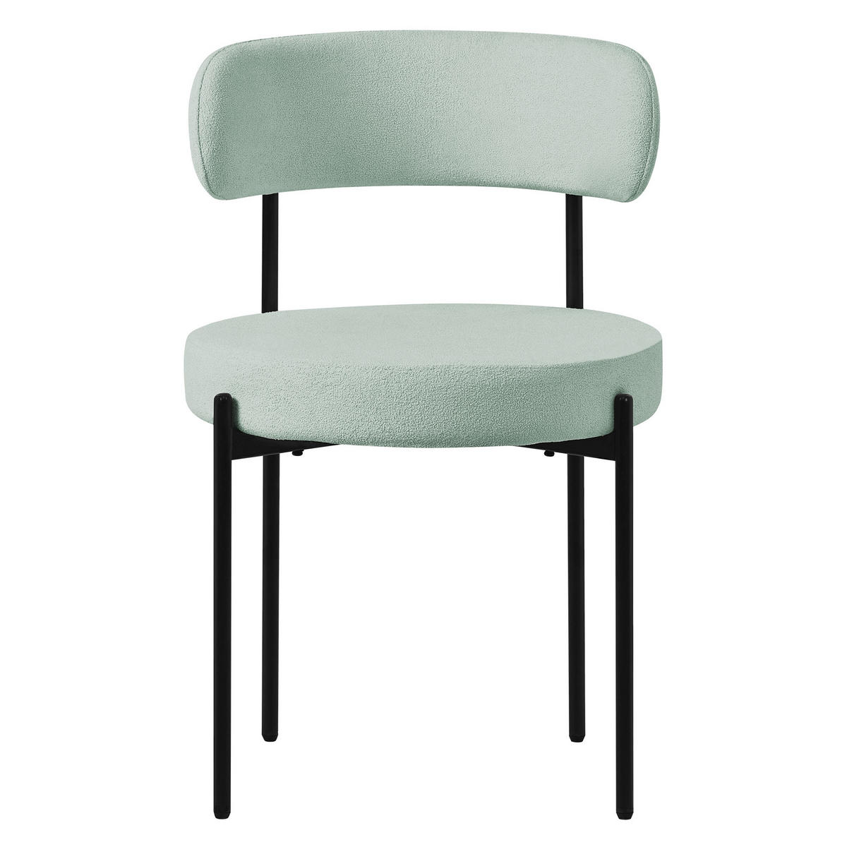 ESSZIMMERSTUHL 6er Set Teddystoff grün - Grün, Metall (53/78/50cm) - ML-DESIGN