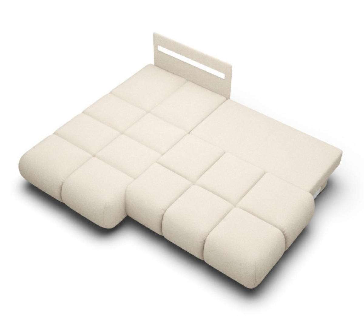 ECKSOFA Creme MILA Ausziehbar Links Ohne Armlehnen - Ecru/Creme, Textil (230/177cm) - Sepro Meble