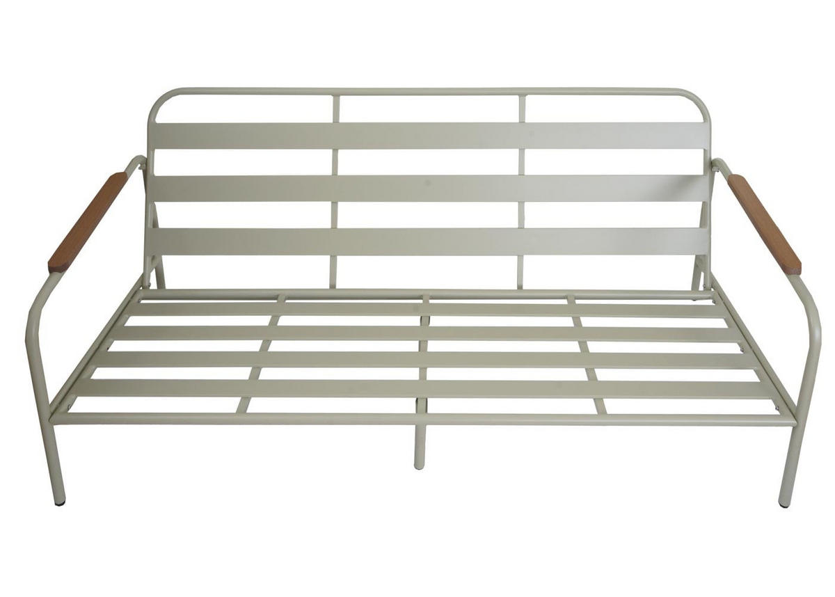 GARTENBANK Aluminium 81x184x81cm 3-Sitzer Hellgrün - Beige/Hellgrün, Metall (184/81/81cm) - PROREGAL