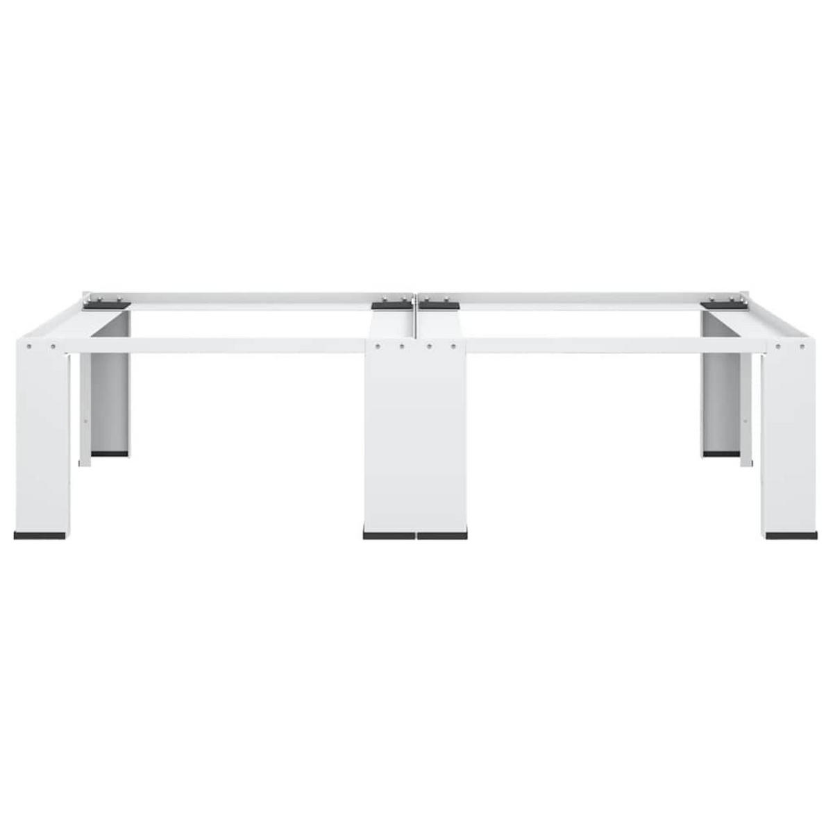 UNTERGESTELL für Waschmaschine und Trockner, 127/54,5/32,5 cm, aus Stahl, Weiß - Weiß, Metall (54.5/32.5/127cm) - vidaXL