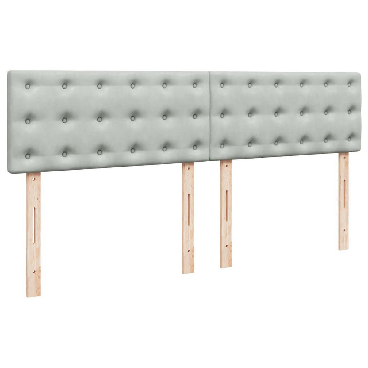 BOXSPRINGBETT 180/200 Cm Grau Samt - Grau, Textil (180/200cm) - vidaXL