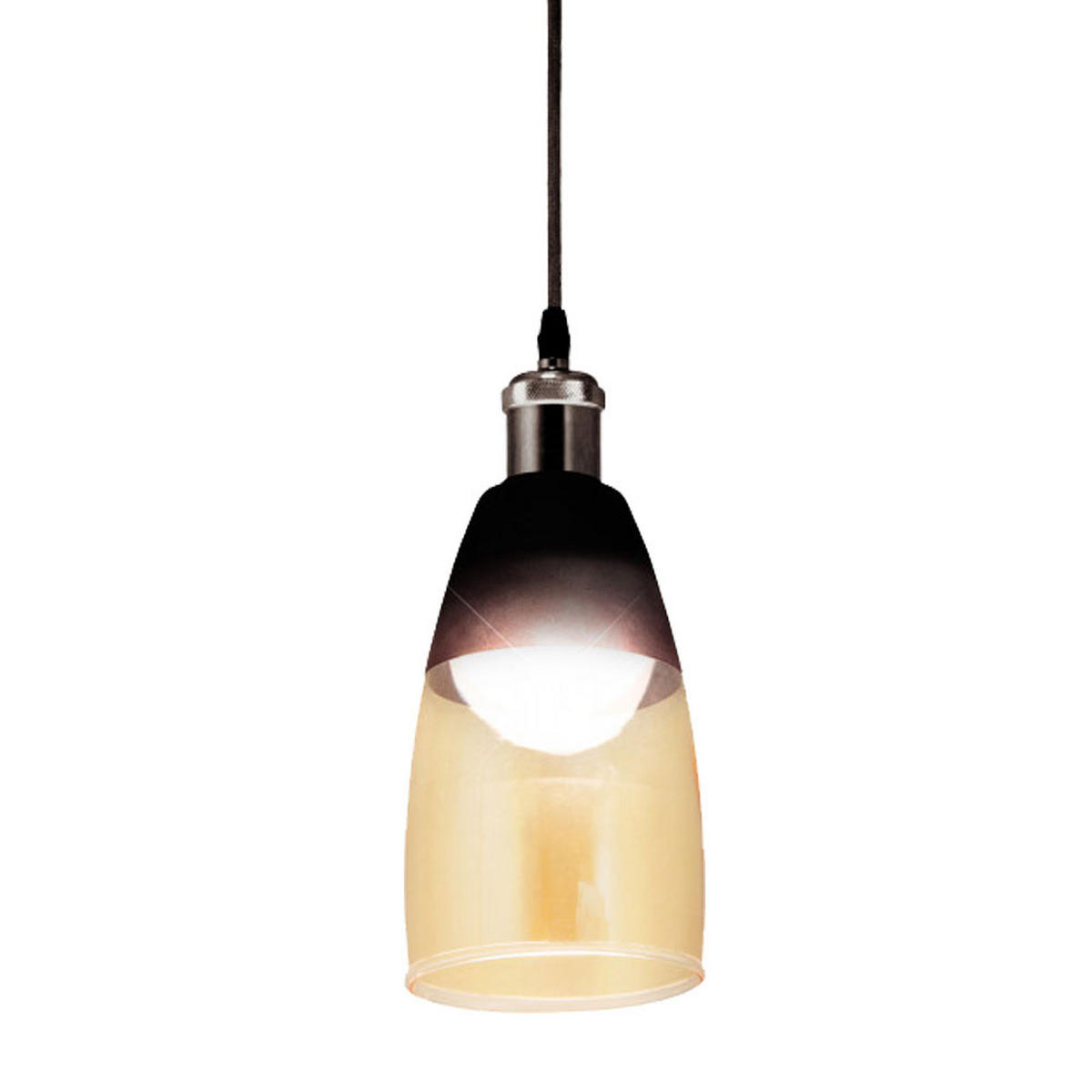 HÄNGELEUCHTE Glasschirm Beige - Beige, Glas/Metall (13/13/134cm) - Globo Lighting