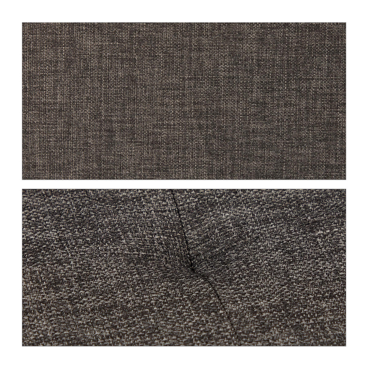 SITZBANK - Braun, Holzwerkstoff/Textil (114/38.5/37.5cm) - Relaxdays