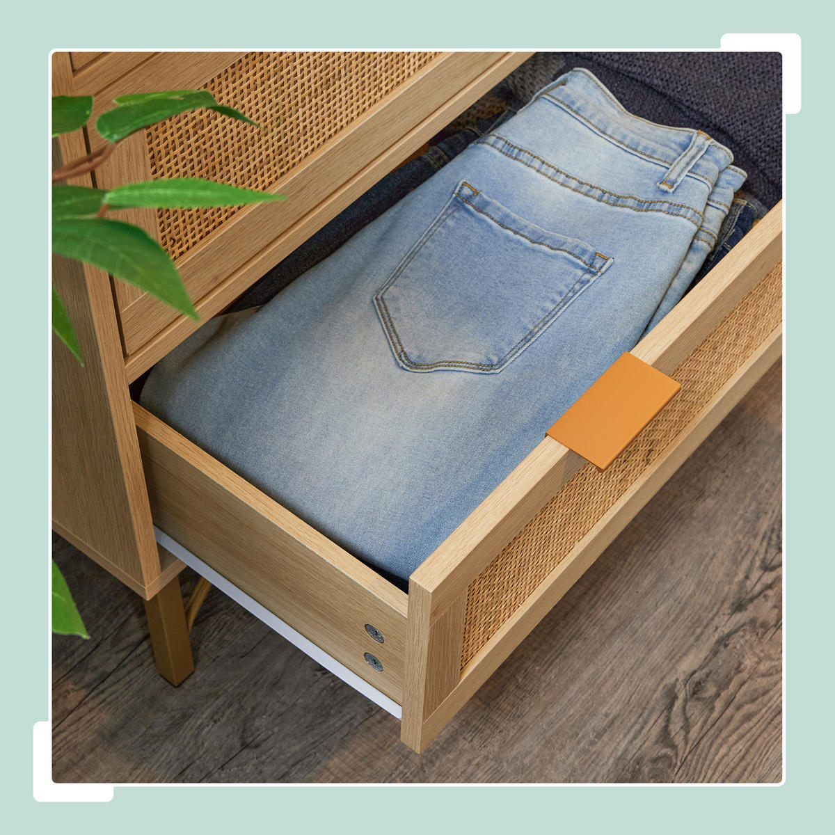 KOMMODE - Hellbraun, Holzwerkstoff/Kunststoff (80/80/42cm) - Relaxdays