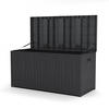 GARTENBOX 430L Abschließbar Wasserdicht Kunststoff Schwarz - Schwarz, Kunststoff (125/61.5/56cm) - Livingandhome