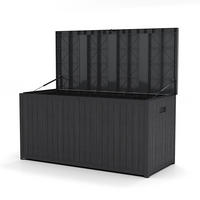 GARTENBOX 430L Abschließbar Wasserdicht Kunststoff Schwarz - Schwarz, Kunststoff (125/61.5/56cm) - Livingandhome