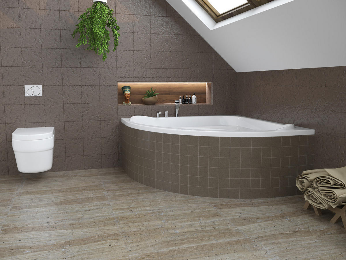 BADEWANNE Eckwanne STANDARD 140/140 mit Styro Ablauf Füße - Weiß, Kunststoff (140/58/140cm) - bad land