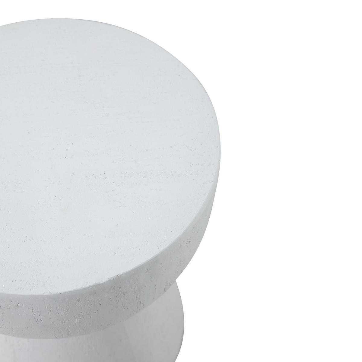 BEISTELLTISCH Rund Weiß 45 x 45 x 52 cm - Weiß, Metall (40/40/51cm) - Nordlys
