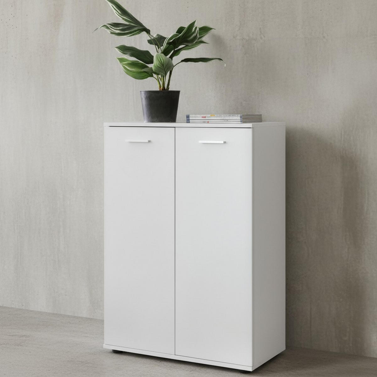 KOMMODE – Holz, mit Türen - Weiß, Holz/Kunststoff (71/104/35cm) - KADIMA DESIGN