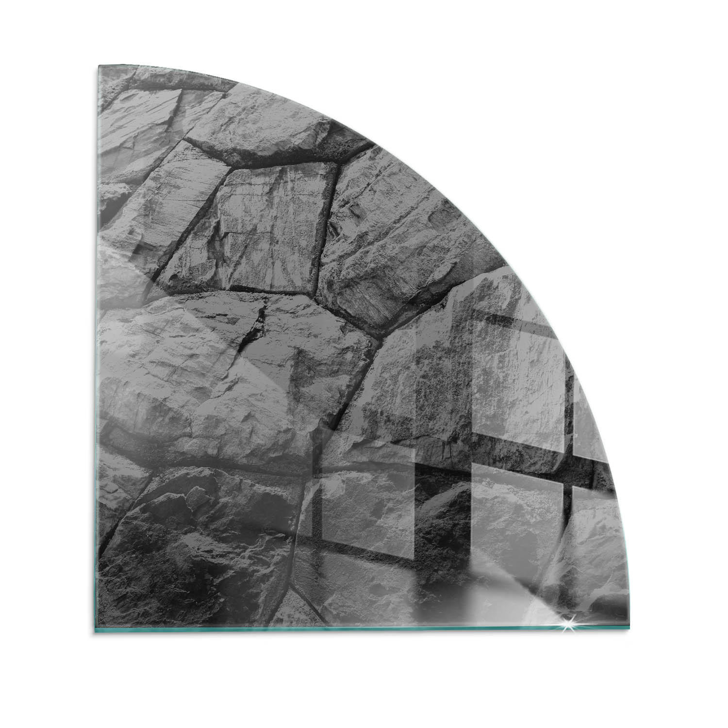 ArtPrintCave Glasplatte Grau 100x100x0.4 cm