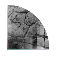 GLASPLATTE für Kamin 100x100 cm Grau - Grau, Glas (100/100/0.4cm) - ArtPrintCave