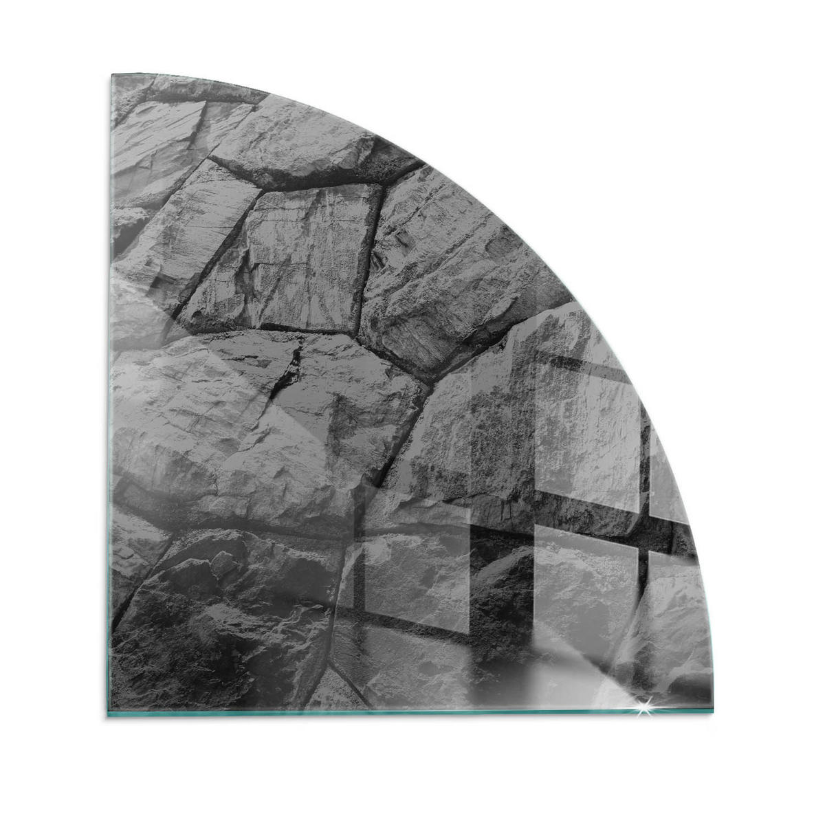 GLASPLATTE für Kamin 100x100 cm Grau - Grau, Glas (100/100/0.4cm) - ArtPrintCave