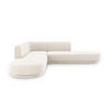 WENDBARES-ECKSOFA Miley aus Samt leichtes beige 5 Sitzplätze - Beige, Textil (248/248cm) - Micadoni
