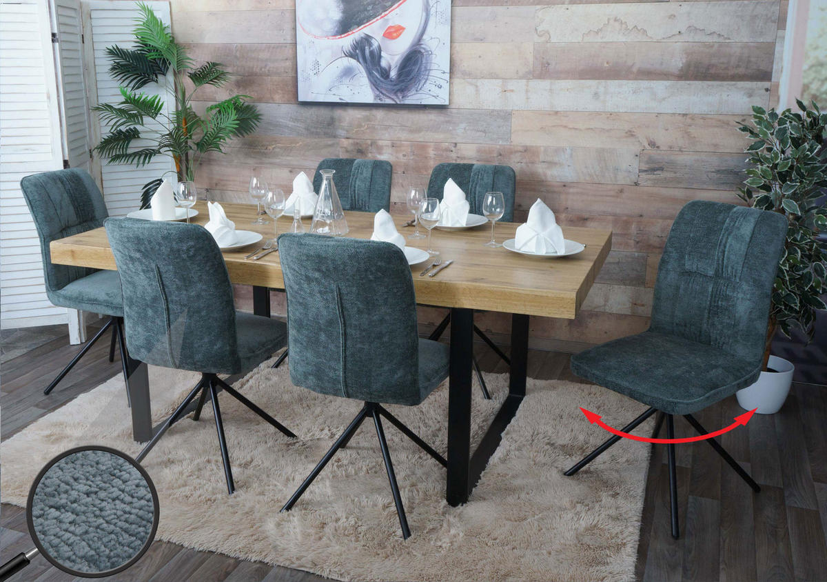 ESSZIMMERSTUHL Blau - Blau, Textil (47/95/50cm) - MCW