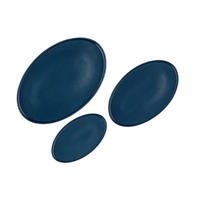 SERVIERPLATTEN Scandi - 3er-Set - Marineblau - Blau, Keramik (1/1/1cm) - Björn