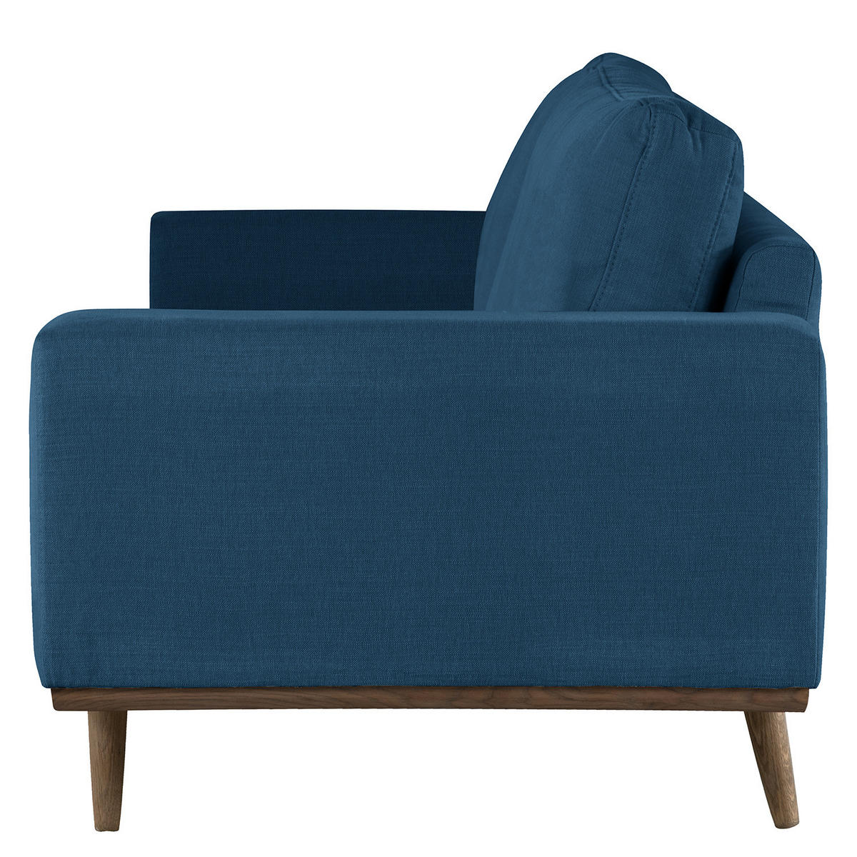 SESSEL - Blau/Eichefarben, Eichenholz/Textil (122/81/88cm) - home24